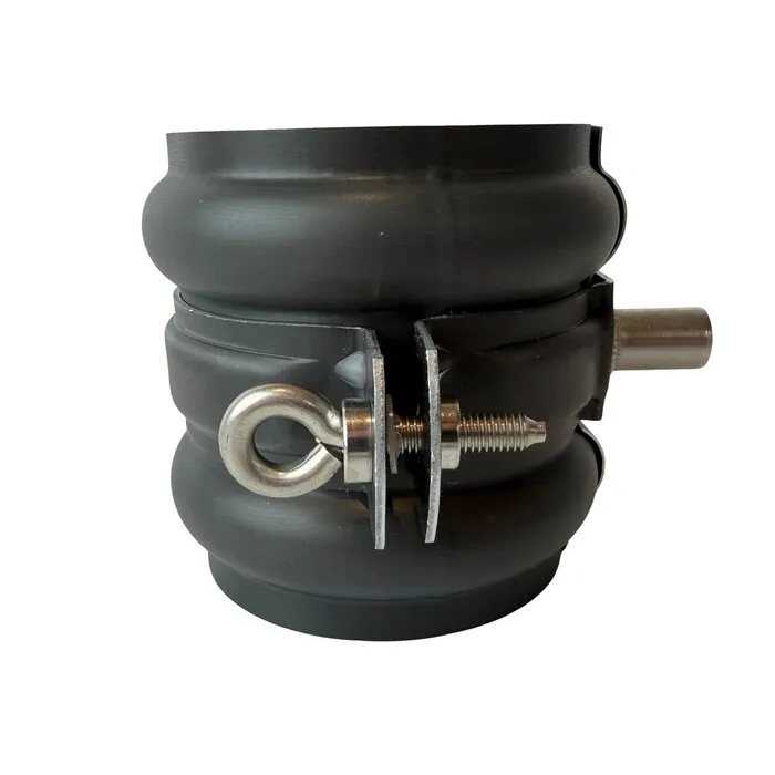 Nedzink Gegalvaniseerde scharnierpijpbeugelset 80 mm M8/M10 zwart Noir (NedZink)