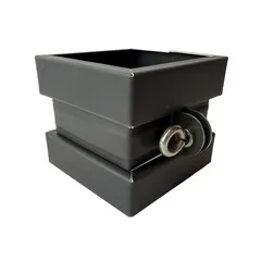 Nedzink Zinken beugelset 80x80 mm vierkant M10 zwart Noir (NedZink)