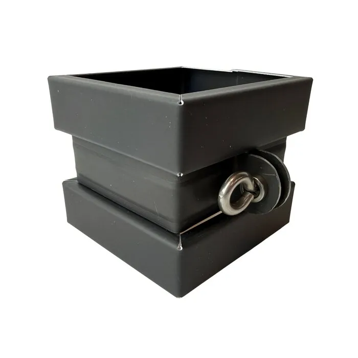 Nedzink Zinken beugelset 80x80 mm vierkant M10 zwart Noir (NedZink)