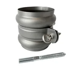 Nedzink Scharnierpijpbeugel 82 mm M8/M10 grijs Nova (NedZink, t.b.v. wrong)