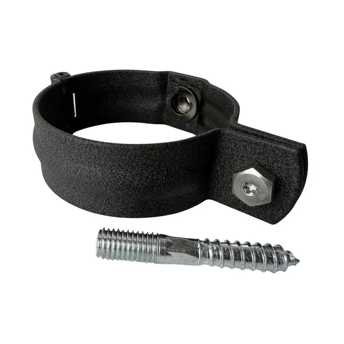 Prefa Scharnierbeugel aluminium SET M10 80 mm P.10 zwart