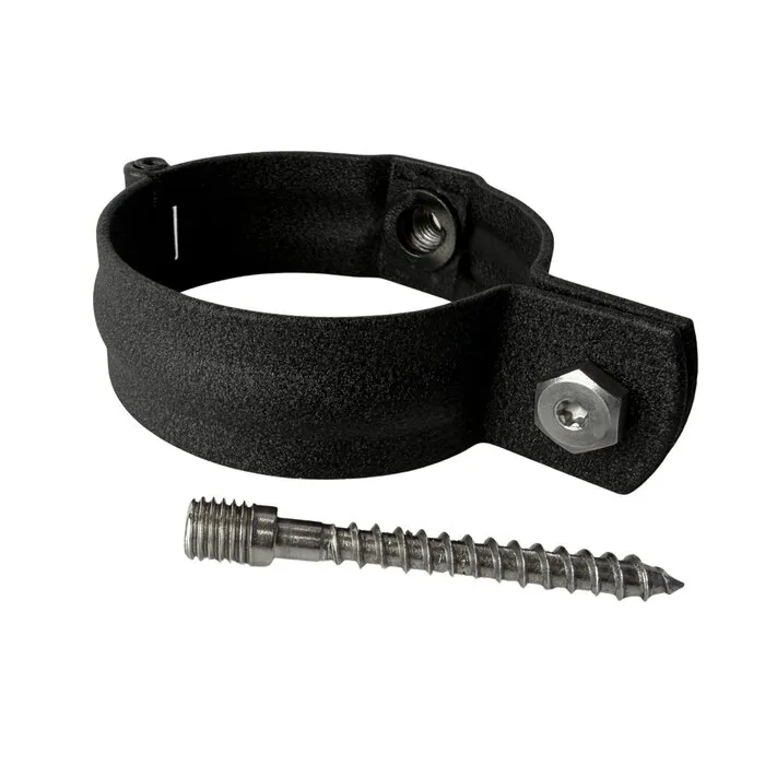 Prefa Aluminium scharnierbeugelset M10 80 mm P.10 zwart - set met montage-opties (Prefa)