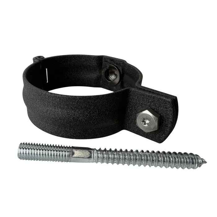 Prefa Scharnierbeugel aluminium SET M10 80 mm P.10 zwart