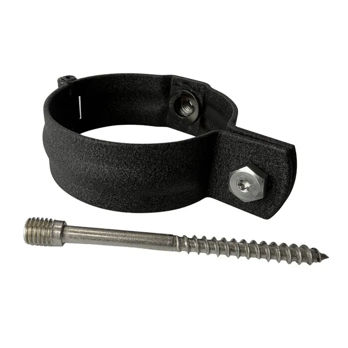 Prefa Aluminium scharnierbeugelset M10 80 mm P.10 zwart - set met montage-opties (Prefa)