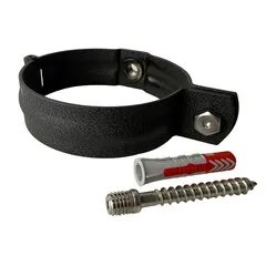 Prefa Aluminium scharnierbeugelset M10 100 mm P.10 zwart - set met montage-opties (Prefa)
