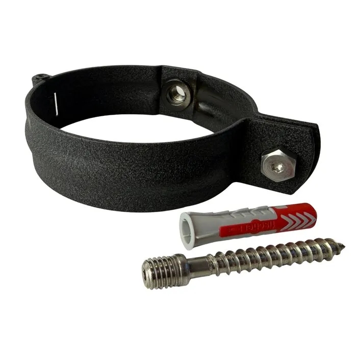 Prefa Aluminium scharnierbeugelset M10 100 mm P.10 zwart - set met montage-opties (Prefa)
