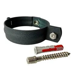 Prefa Aluminium scharnierbeugelset M10 100 mm rond - P.10 antraciet (Prefa)