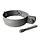 Aluminium scharnierbeugelset M10 100 mm - patinagrijs zinklook - set met montage-opties (Prefa)