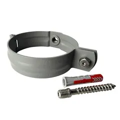 Prefa Aluminium scharnierbeugelset M10 100 mm - patinagrijs zinklook - set met montage-opties (Prefa)