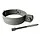 Aluminium scharnierbeugelset M10 100 mm - patinagrijs zinklook - set met montage-opties (Prefa)