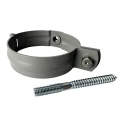 Prefa Aluminium scharnierbeugelset M10 100 mm - patinagrijs zinklook - set met montage-opties (Prefa)