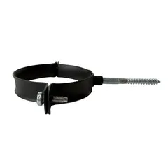 Kallos Aluminium scharnierbeugel 80 mm M8 met gegalvaniseerde schroefpen - zwart RAL 9005 fijnstructuur (Kallos)