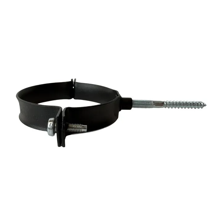 Kallos Aluminium scharnierbeugel 80 mm M8 met gegalvaniseerde schroefpen - zwart RAL 9005 fijnstructuur (Kallos)