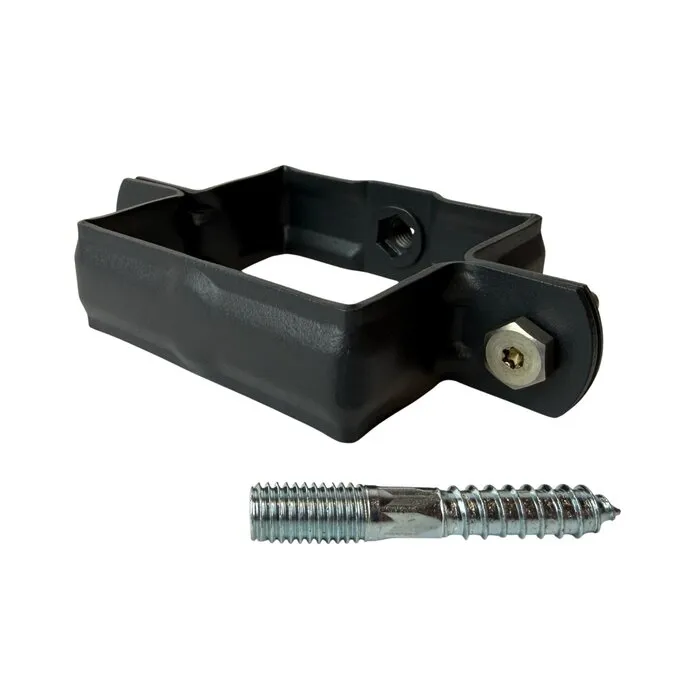 Kallos 80x80 mm vierkante M10 beugel in Ral-7021 fijnstructuur