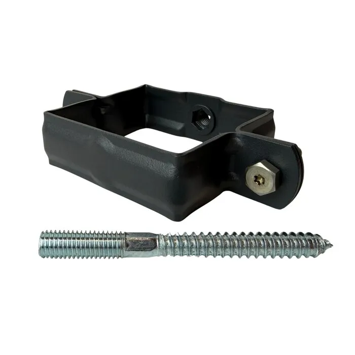 Kallos 80x80 mm vierkante M10 beugel in Ral-7021 fijnstructuur