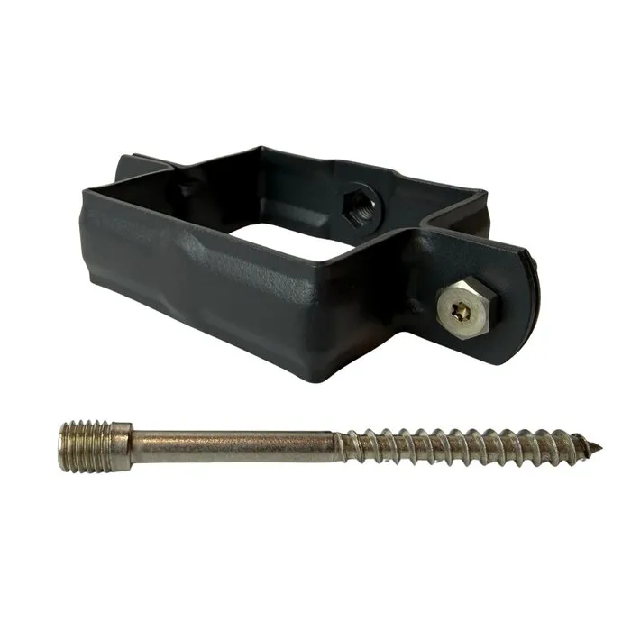 Kallos 80x80 mm vierkante M10 beugel in Ral-7021 fijnstructuur