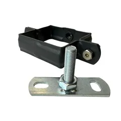 Rheinzink Aluminium beugelset 80x80 mm vierkant M10 - antraciet RAL 7021 fijnstructuur (Kallos)