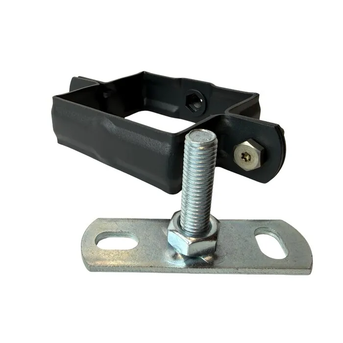 Kallos 80x80 mm vierkante M10 beugel in Ral-7021 fijnstructuur