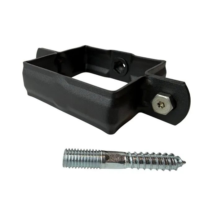 Kallos 80x80 mm vierkante M10 beugel in Ral-9005 fijnstructuur