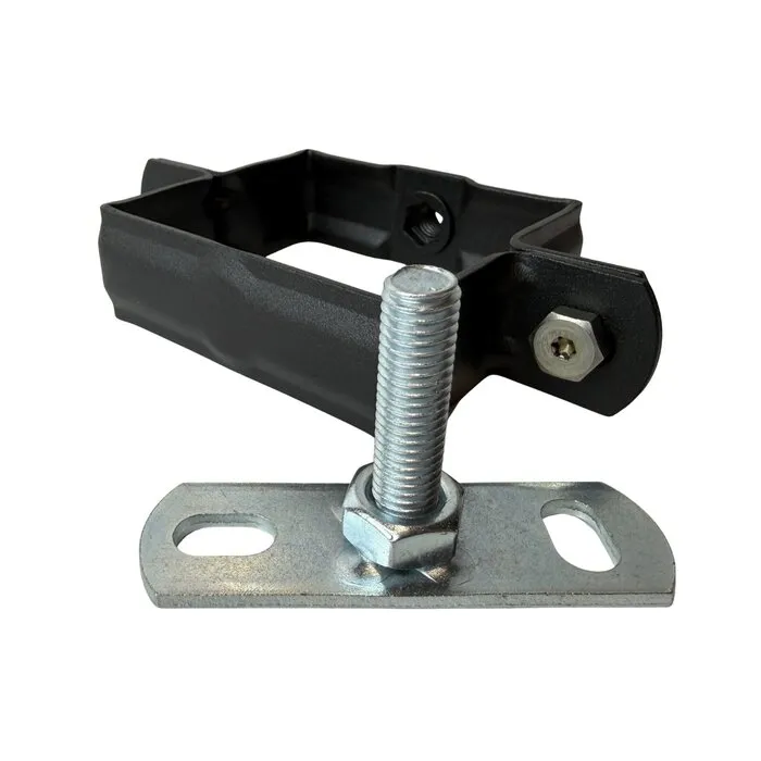 Kallos 80x80 mm vierkante M10 beugel in Ral-9005 fijnstructuur