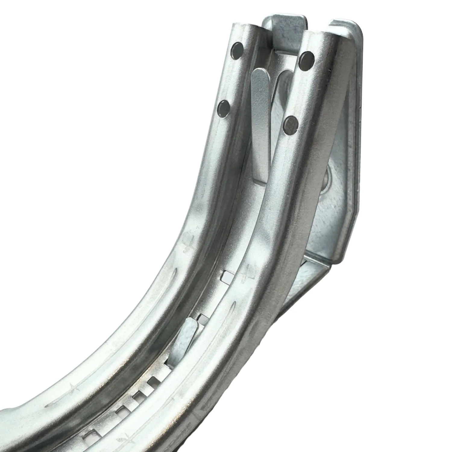 Zinken muurbeugel mastgoot M333 met verstelbare gradenplaat (10° tot 45°) – voor schuin boeideel