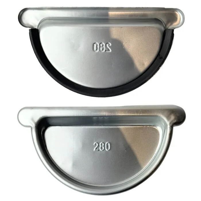 Kopschot vlak links/rechts te monteren - zink met rubber M280