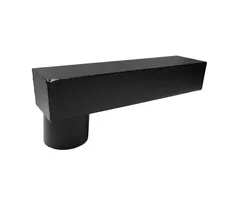 Kallos Stadsuitloop 60x80mm 80 mm rond - zwart Ral-9005 fijnstructuur | Kallos