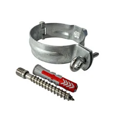 Gegalvaniseerde ondereind beugelset 80 mm M10 - set met montage-opties