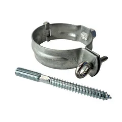 Gegalvaniseerde ondereind beugelset 80 mm M10 - set met montage-opties