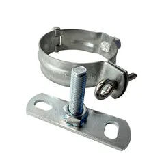 Gegalvaniseerde ondereind beugelset 80 mm M10 - set met montage-opties