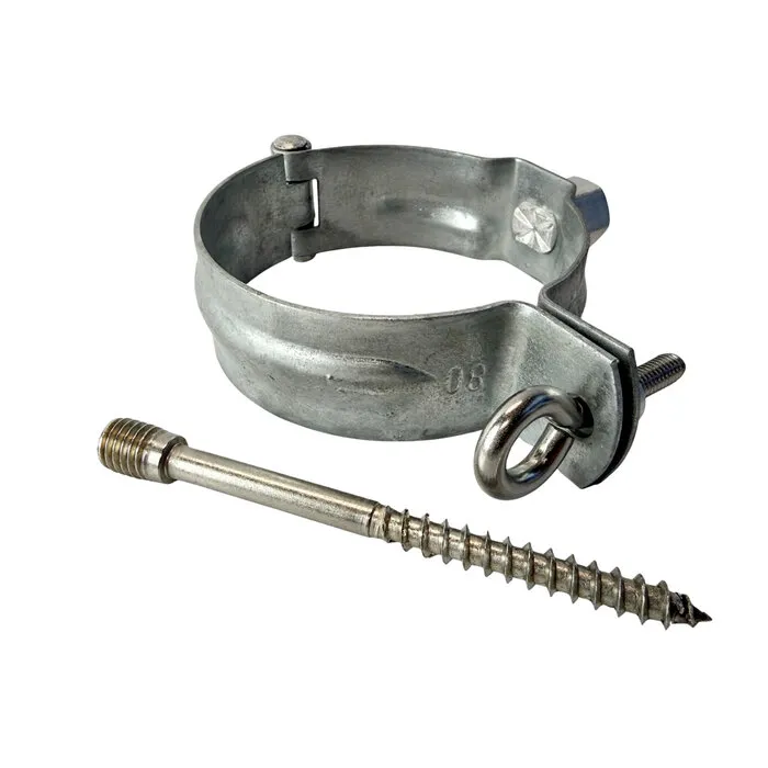 Gegalvaniseerde ondereind beugelset 80 mm M10 - set met montage-opties
