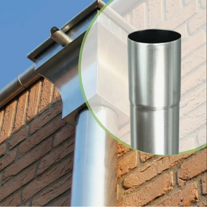 Nedzink Zinken regenpijp 100 mm rond - 2 meter (NedZink 0,65 mm)