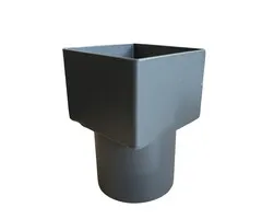 Kallos Verloop (schuifmof) alu 80x80 naar rond 80 mm RAL-7021