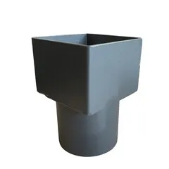 Kallos Aluminium verloop (schuifmof) 80x80 mm naar rond 80 mm - antraciet RAL 7021 fijnstructuur (Kallos 2,0 mm)
