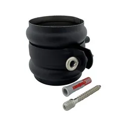Aluminium scharnierbeugelset M10 met wrong 80 mm P.10 zwart - set met montage-opties