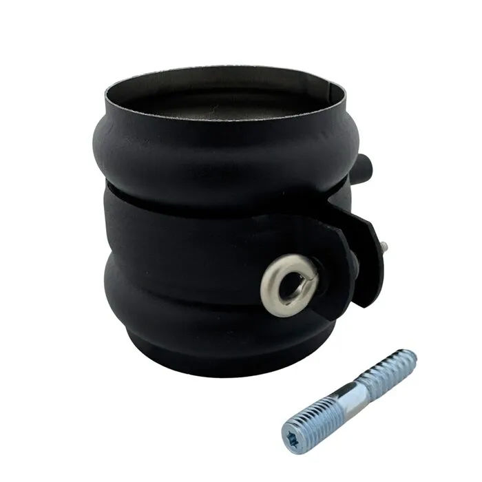 Huismerk Aluminium scharnierbeugelset M10 met wrong 80 mm P.10 zwart - set met montage-opties