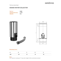 Gromo Zinken design-vulautomaat 100 mm rond (Grömo)