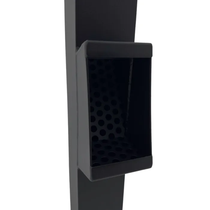 Aluminium bladafscheider 80x80mm - Ral-9005 fijnstructuur