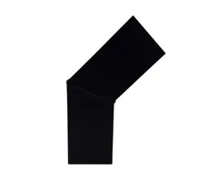 Bocht aluminium vierkant 80x80mm - 40 graden - Ral-9005 fijnstructuur