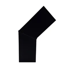 Bocht aluminium vierkant 80x80mm - 40 graden - Ral-9005 fijnstructuur
