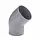 Bocht PVC 80mm 45gr (inwendig lijm/ verjongd spie) - RAL7037