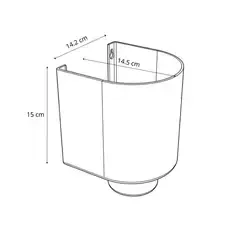 Jarola Vergaarbak Mini PVC 80mm - RAL7037