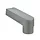 Stadsuitloop PVC 80mm 60x80mm 251mm - RAL7037