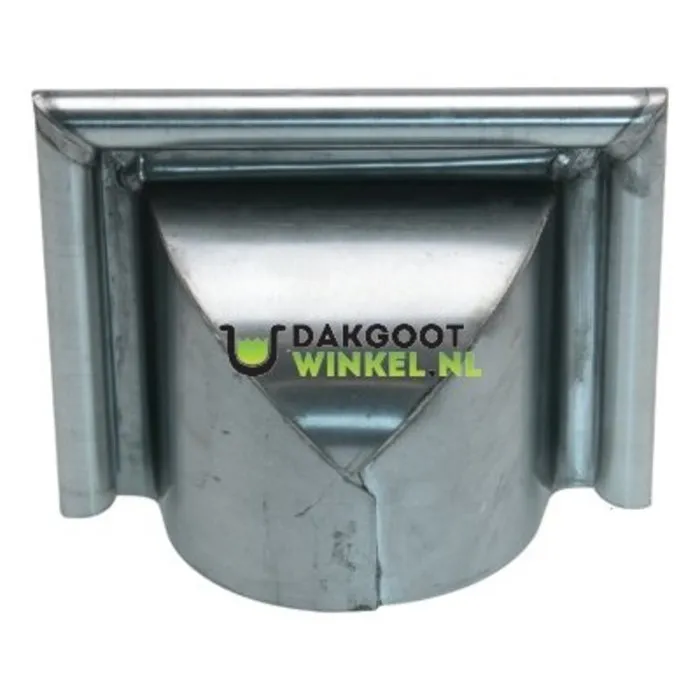 Nedzink Kopschot mastgoot M30 met kraal. halfrond bolvormig. links & rechts te monteren