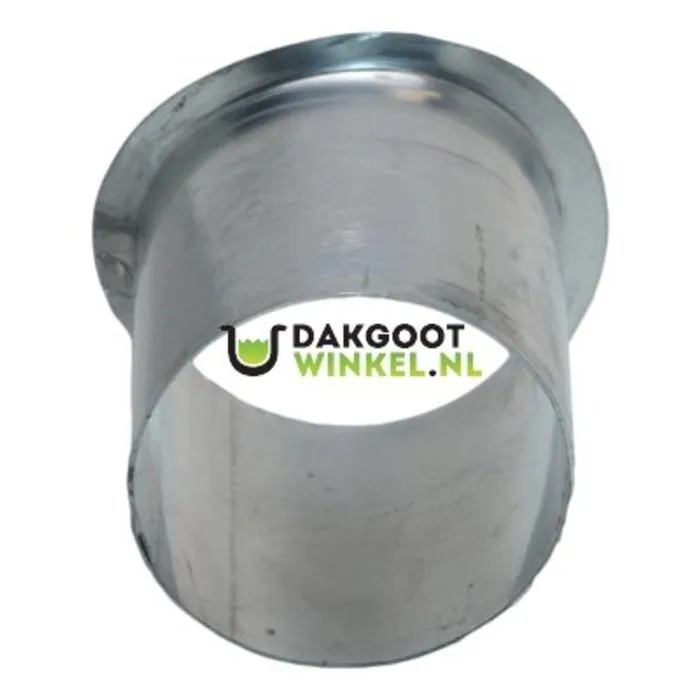 Nedzink Zinken tapeind 80 mm kort (76mm uitwendig), t.b.v. mastgoot (NedZink)