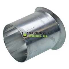 Nedzink Zinken tapeind 80 mm kort (76mm uitwendig), t.b.v. mastgoot (NedZink)