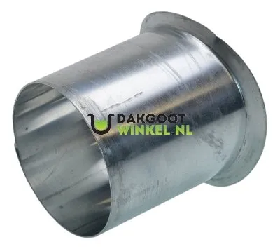 Nedzink Zinken tapeind 80 mm kort (76mm uitwendig), t.b.v. mastgoot (NedZink)