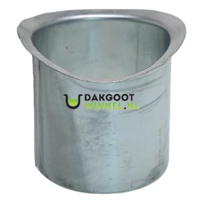 Nedzink Zinken tapeind 80 mm kort (76mm uitwendig), t.b.v. mastgoot (NedZink)