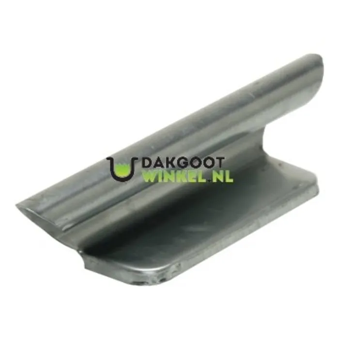 Nedzink Kopschot bakgoot B30 links met kraal. zink