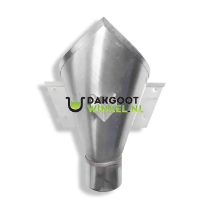 Zinken vergaarbak 80 mm rond model peperzak/trechter